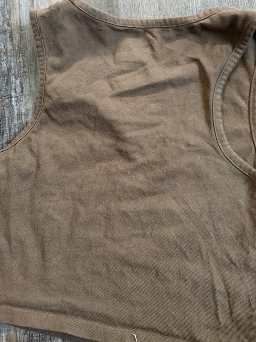 Vans Brown Embroidered Script Tank - Picture 2 of 2